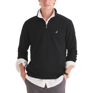 Nautica Men’s Faux-raglan Fleece Sweatshirt(True Black)