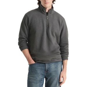 Nautica Men’s Interlock Quarter-Zip Pullover(Grey Heather)
