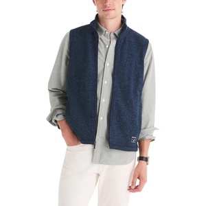 Nautica Men’s Sweater Fleece Vest(Navy Seas)