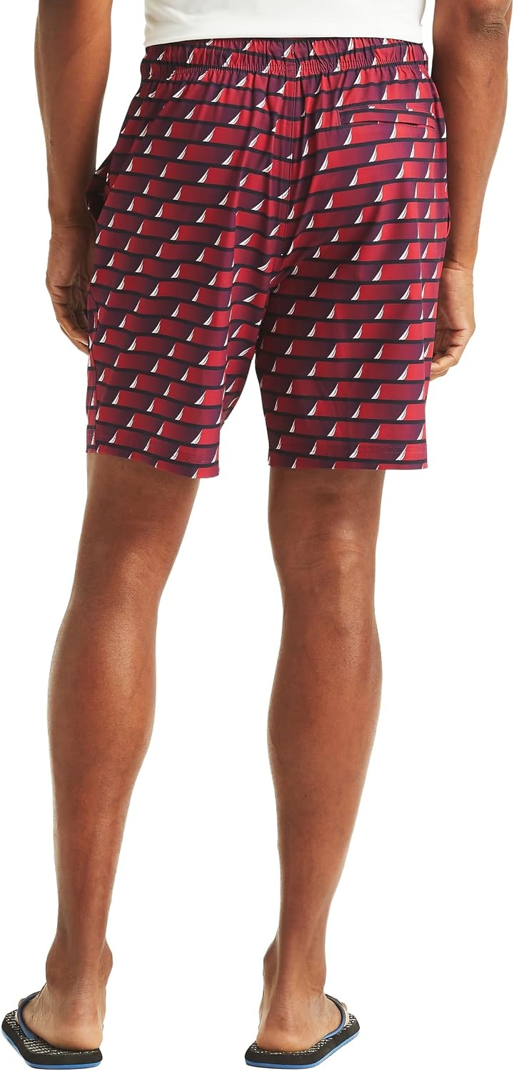 image:imageNautica Mens 6 Full Elastic Sleep ShortsNautica Red