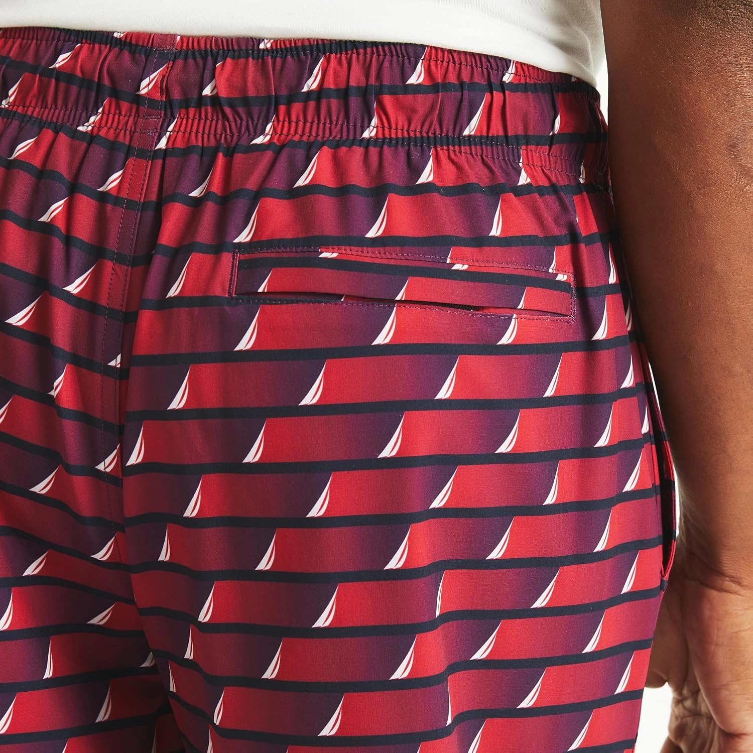 image:imageNautica Mens 6 Full Elastic Sleep ShortsNautica Red
