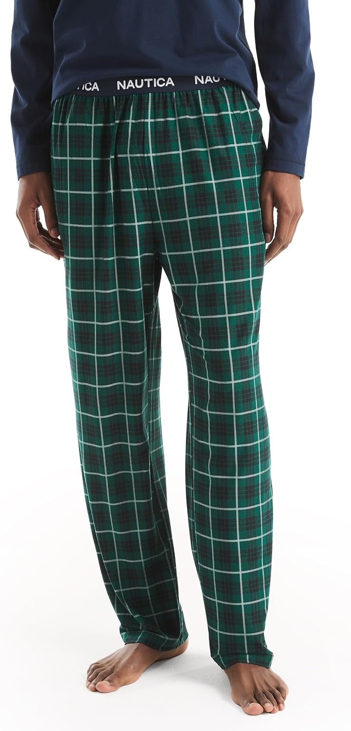 image:imageNautica Mens Restluxe Plaid Pajama PantsEmerald Yard
