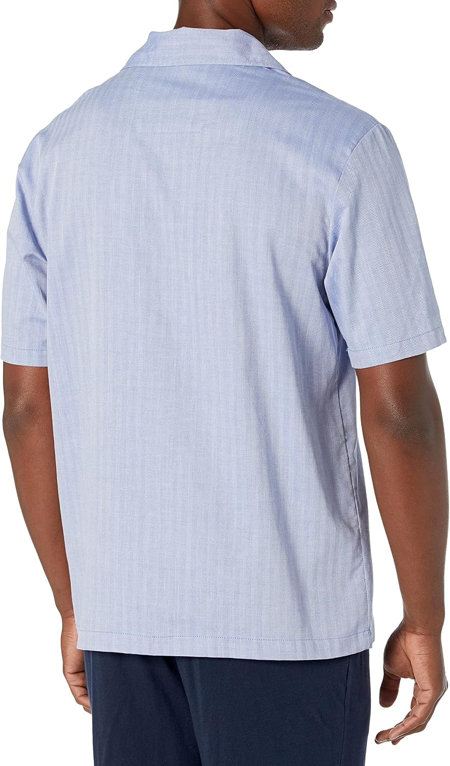 image:imageNautica Mens Short Sleeve 100 Cotton Soft Woven Button Down Pajama TopBlue