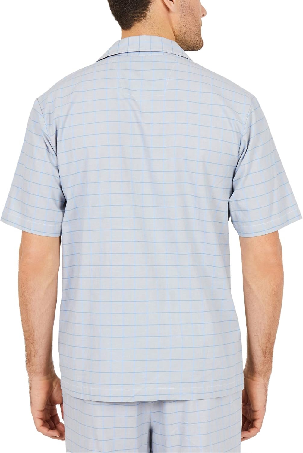 image:imageNautica Mens Short Sleeve 100 Cotton Soft Woven Button Down Pajama TopGrey