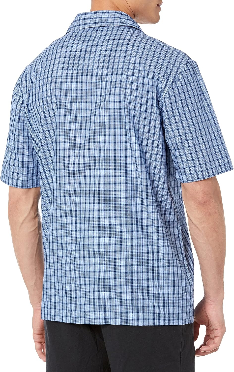 image:imageNautica Mens Short Sleeve 100 Cotton Soft Woven Button Down Pajama TopNew Blue