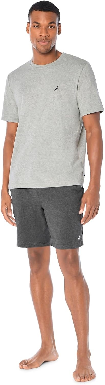 image:imageNautica Mens Striped Sleep TShirtGrey Heather