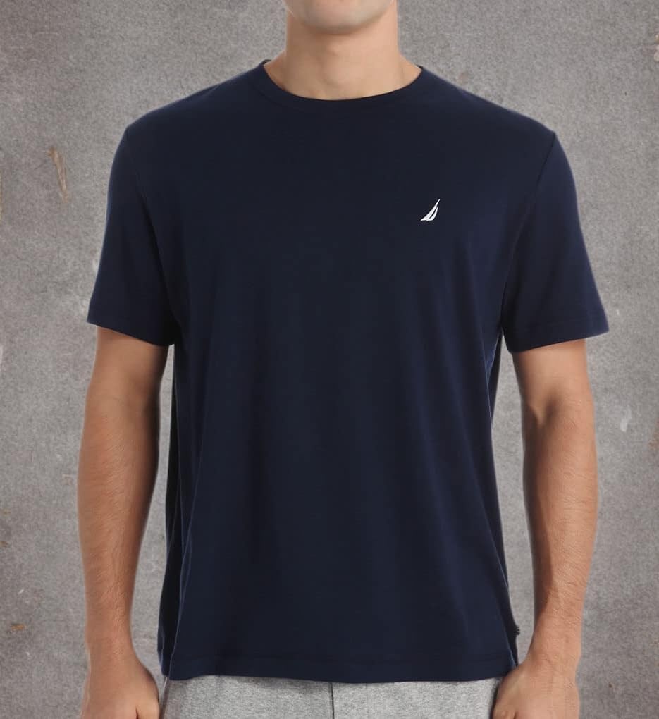 image:imageNautica Mens Striped Sleep TShirtGrey Heather
