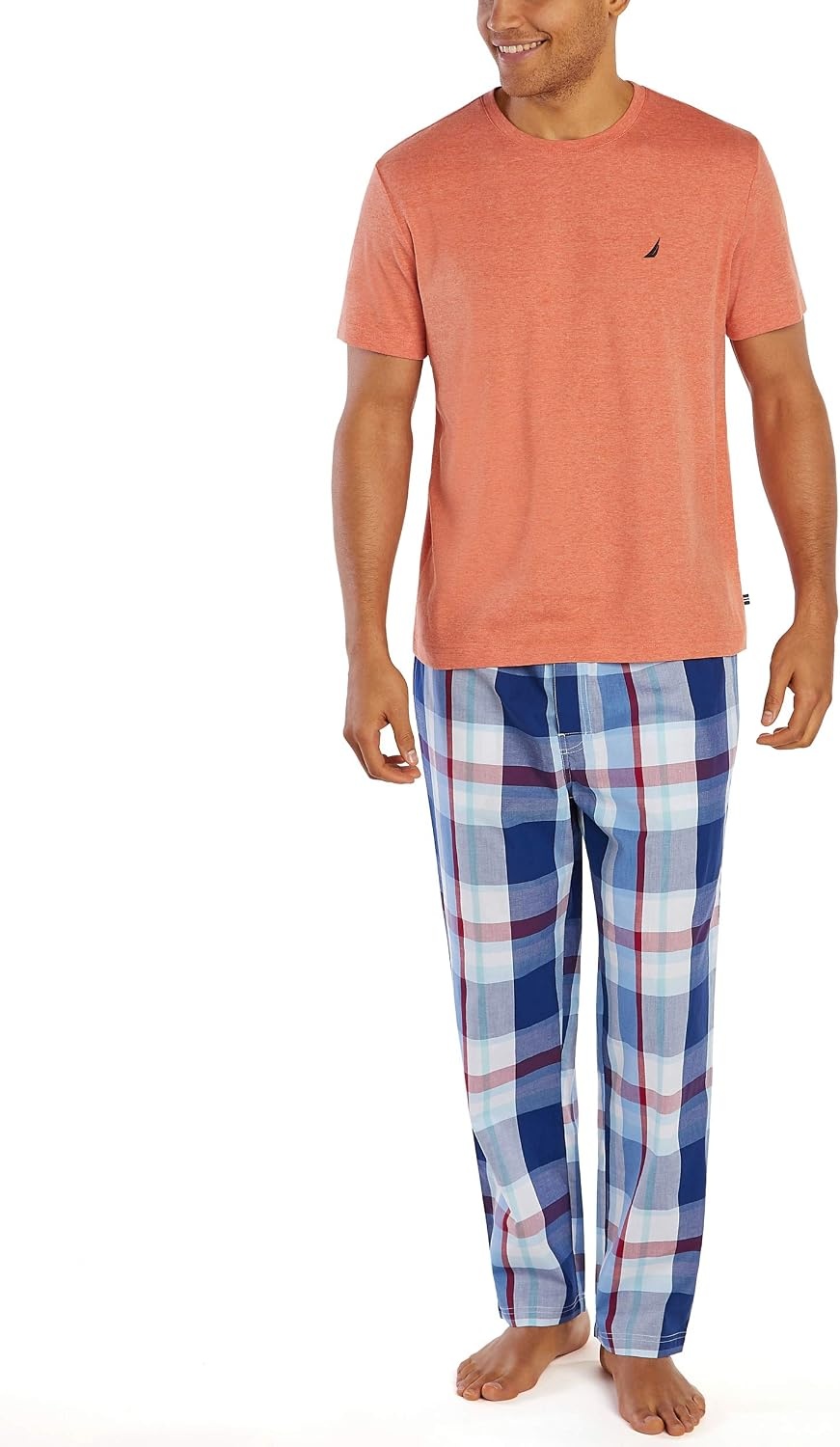 image:imageNautica Mens Striped Sleep TShirtSun Blaze