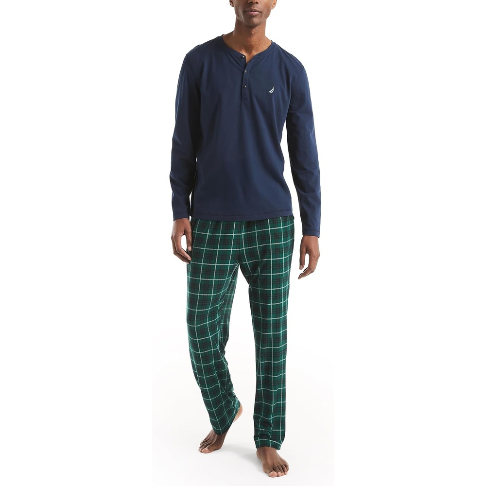 image:imageNautica Mens Restluxe Plaid Pajama PantsEmerald Yard
