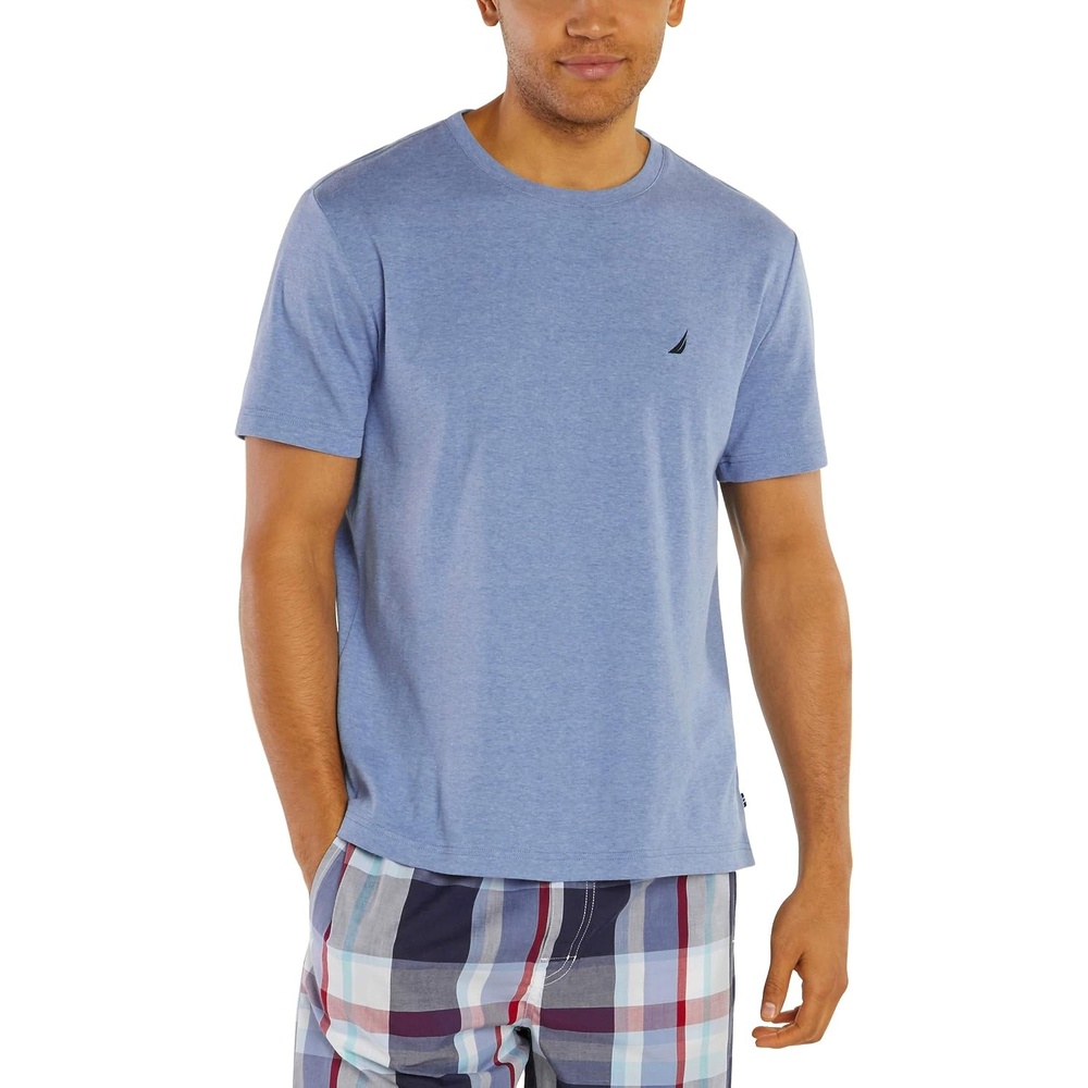 image:imageNautica Mens Striped Sleep TShirtMarina Blue Heather