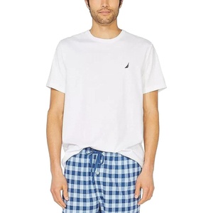 Nautica Men’s Striped Sleep T-Shirt(Bright White)