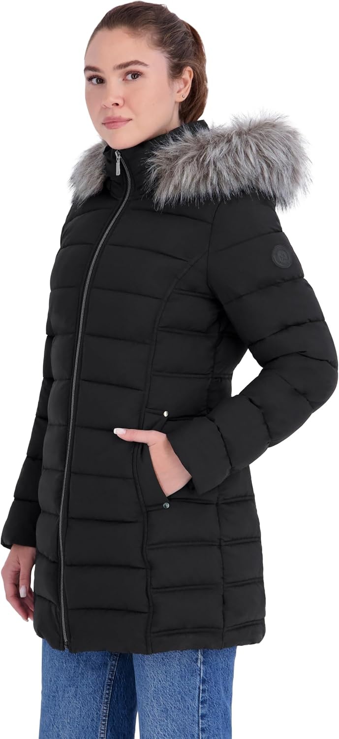 image:imageNautica Womens Stretch Puffer CoatBlack