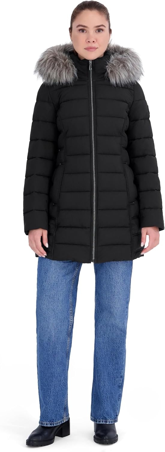 image:imageNautica Womens Stretch Puffer CoatBlack