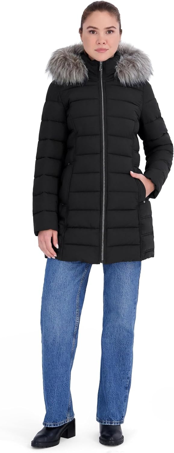 image:imageNautica Womens Stretch Puffer CoatBlack
