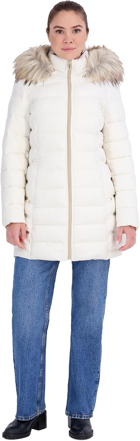 image:imageNautica Womens Stretch Puffer CoatCreamy