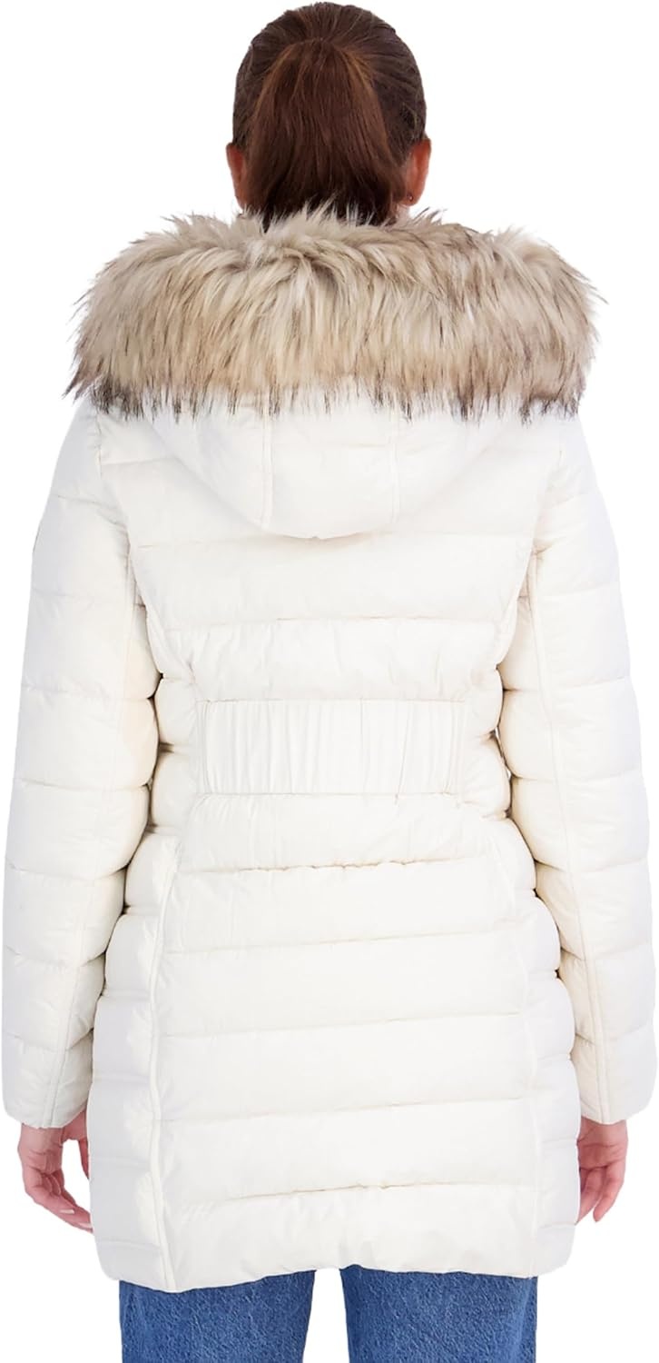 image:imageNautica Womens Stretch Puffer CoatCreamy