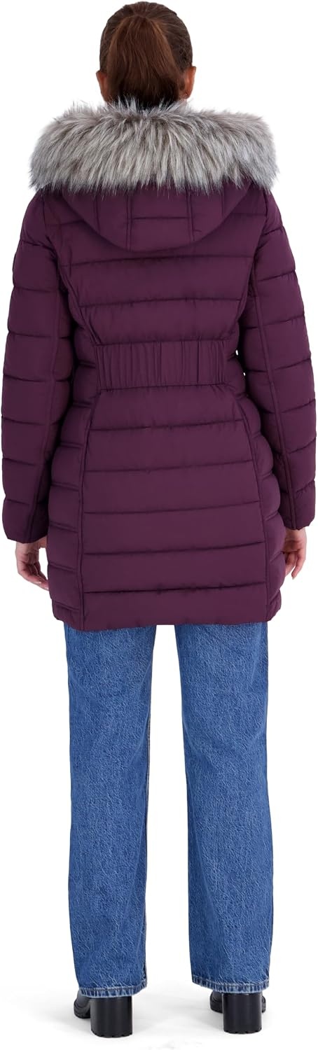 image:imageNautica Womens Stretch Puffer CoatPlum Perfect