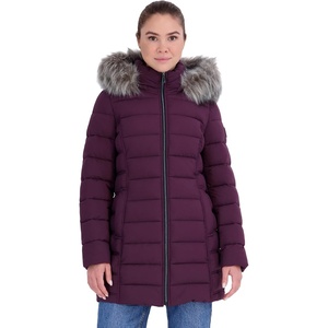Nautica Women’s Stretch Puffer Coat(Plum Perfect)