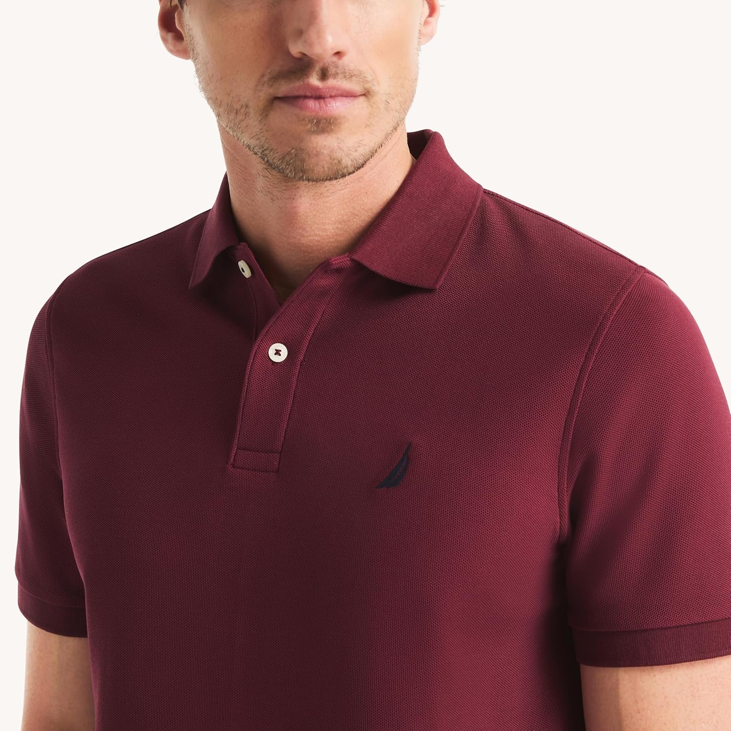 image:imageNautica Mens Classic Fit Deck Polo ShirtZinfandel