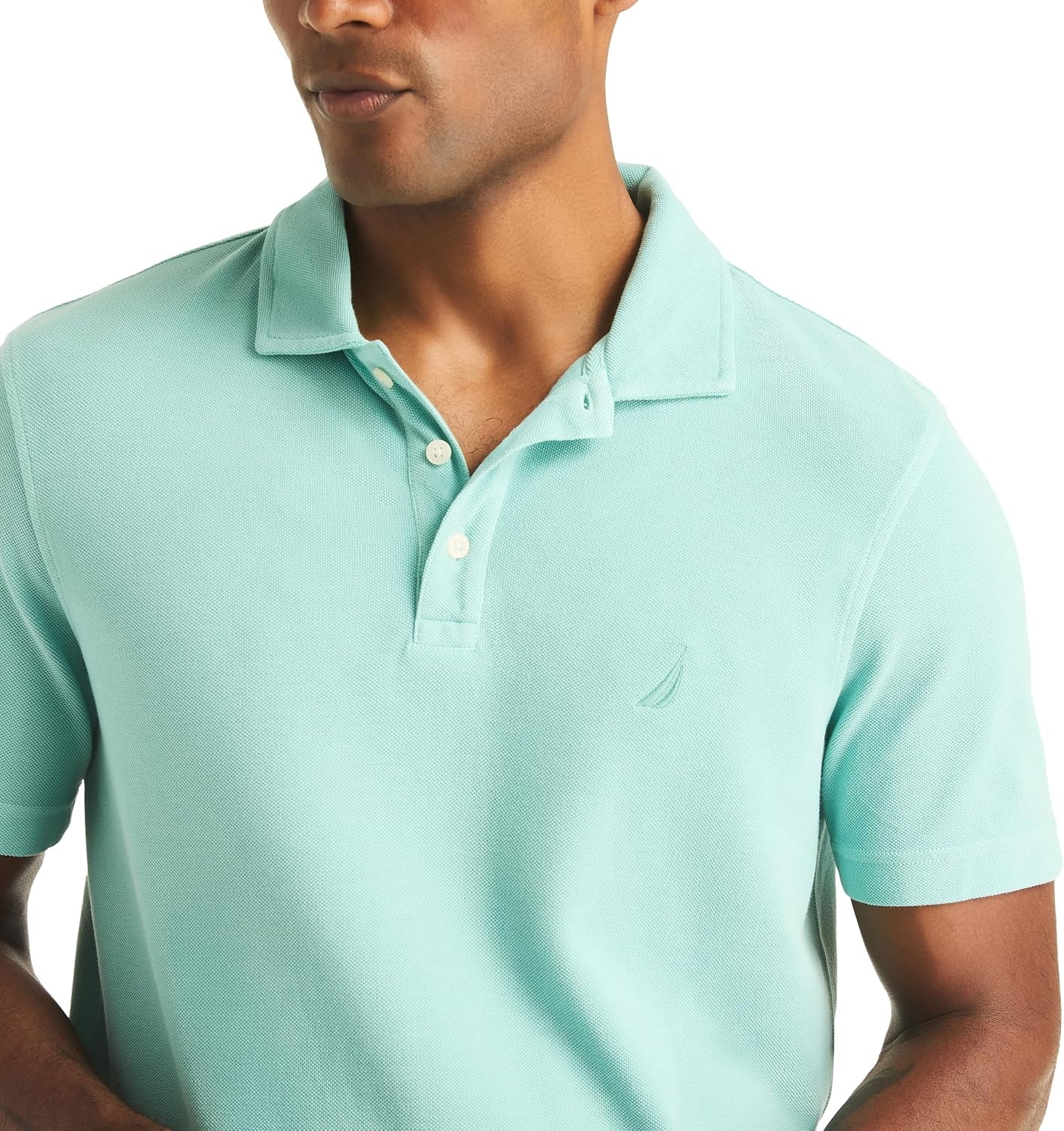 image:imageNautica Mens Nautica Mens Short Sleeve Polo ShirtAqua Wave