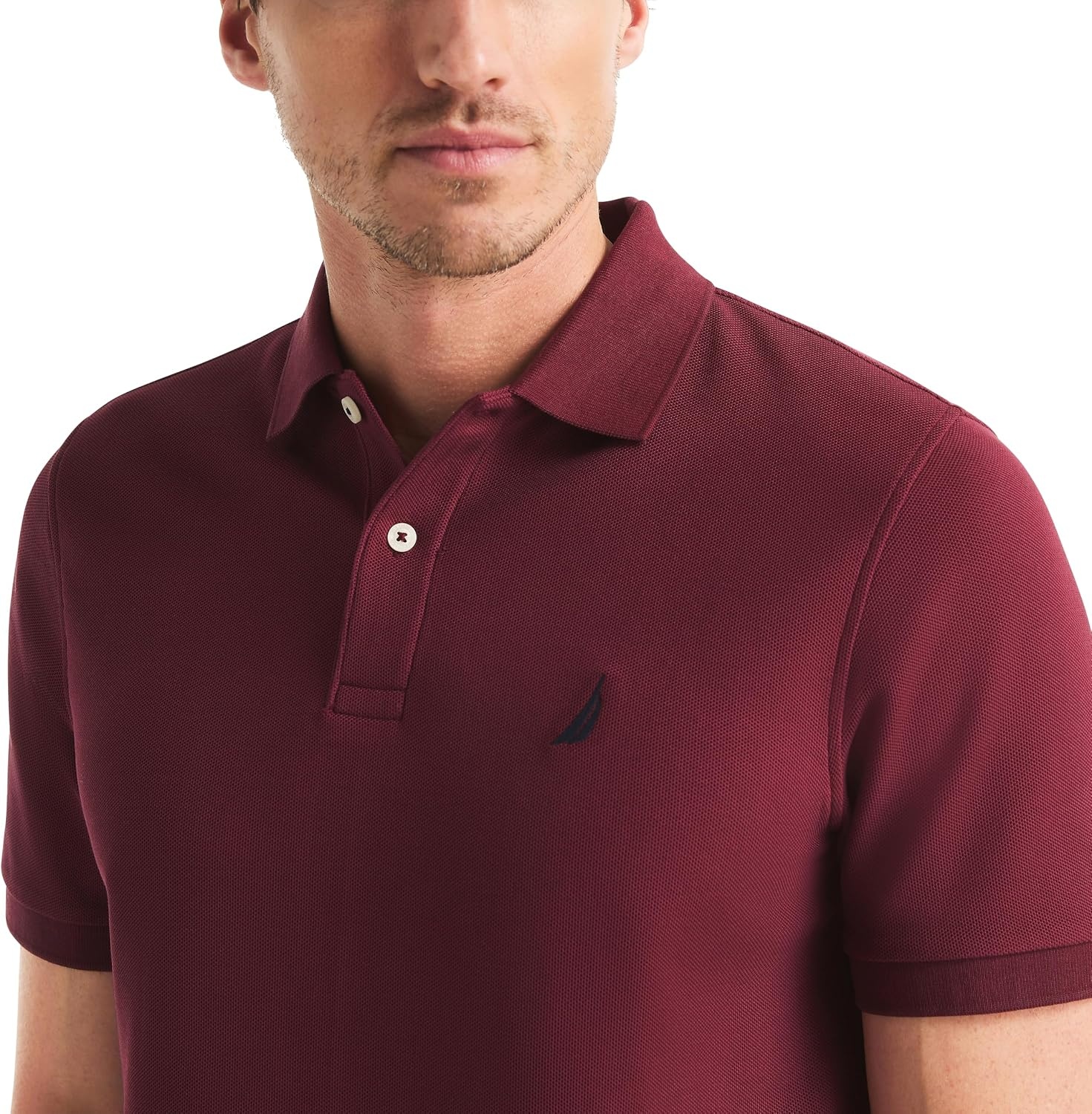 image:imageNautica Mens Performance Jersey PoloOcean Garnet