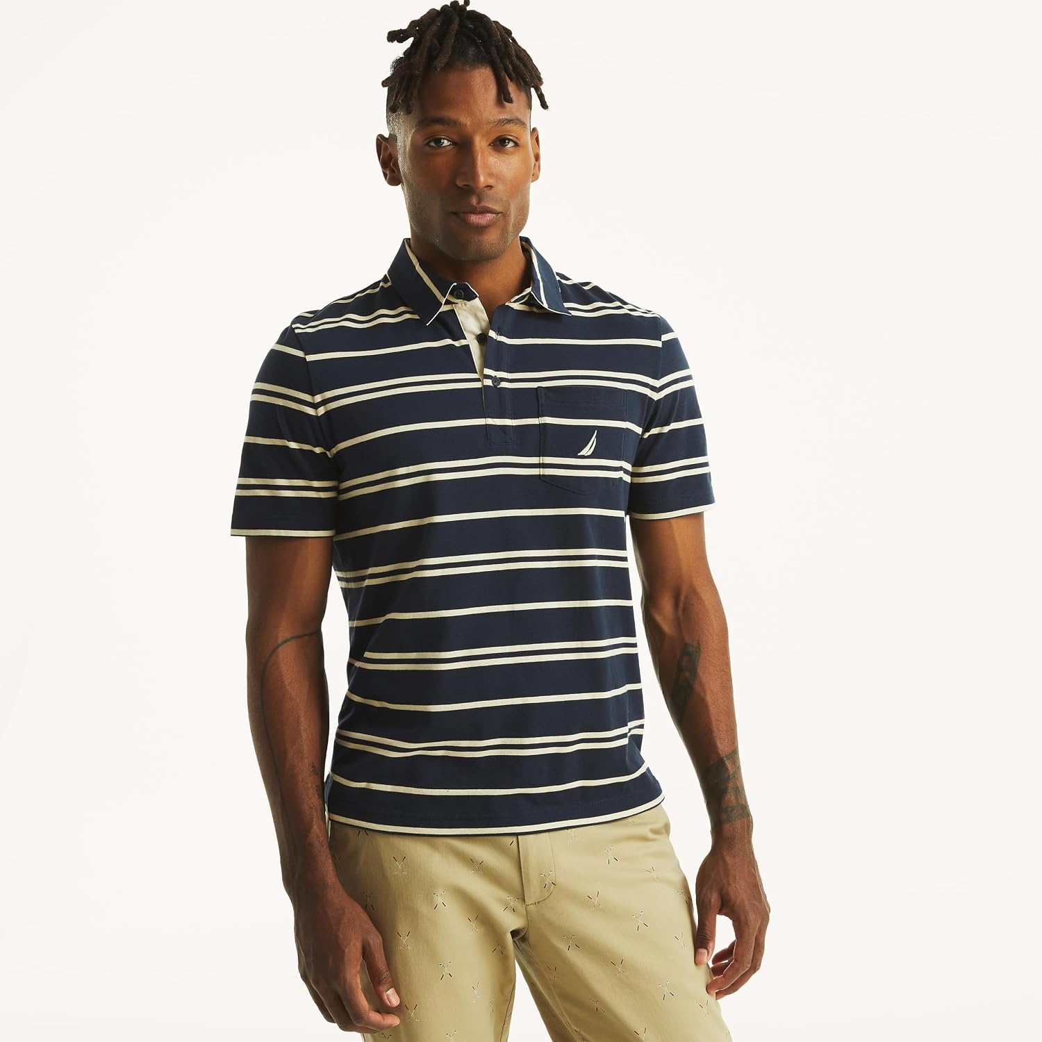 image:imageNautica Mens Short Sleeve Jersey PoloNavy Seas