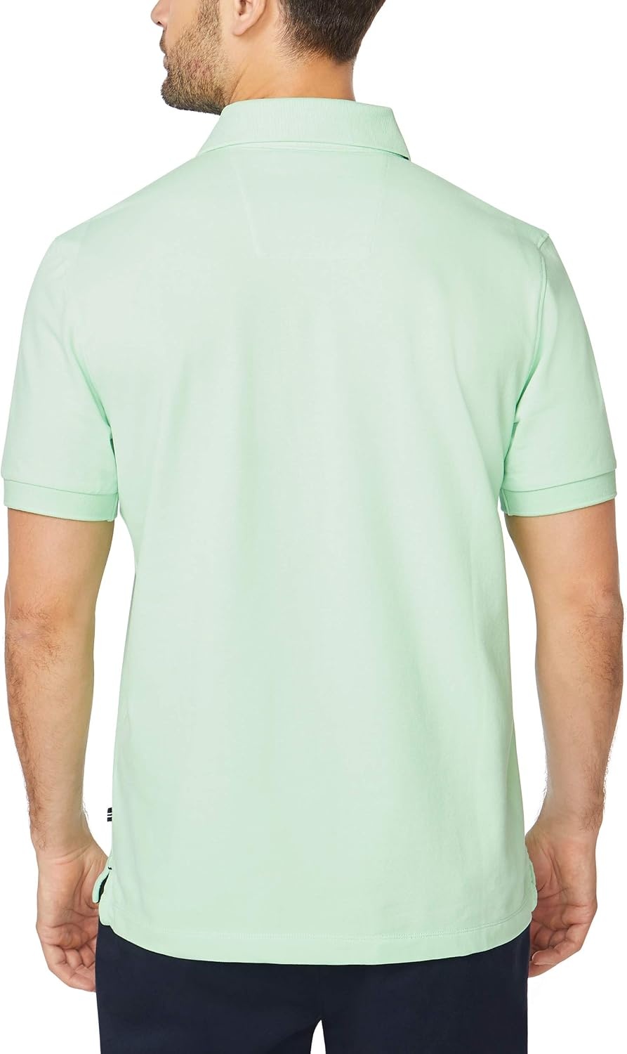 image:imageNautica Mens Short Sleeve Solid Stretch Cotton Pique Polo ShirtAsh Green