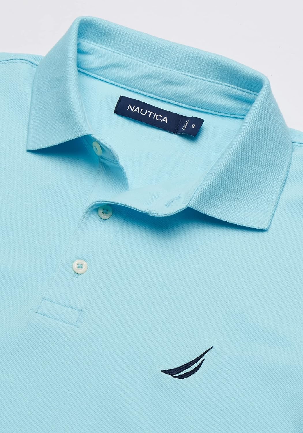 image:imageNautica Mens Short Sleeve Solid Stretch Cotton Pique Polo ShirtBright Aqua