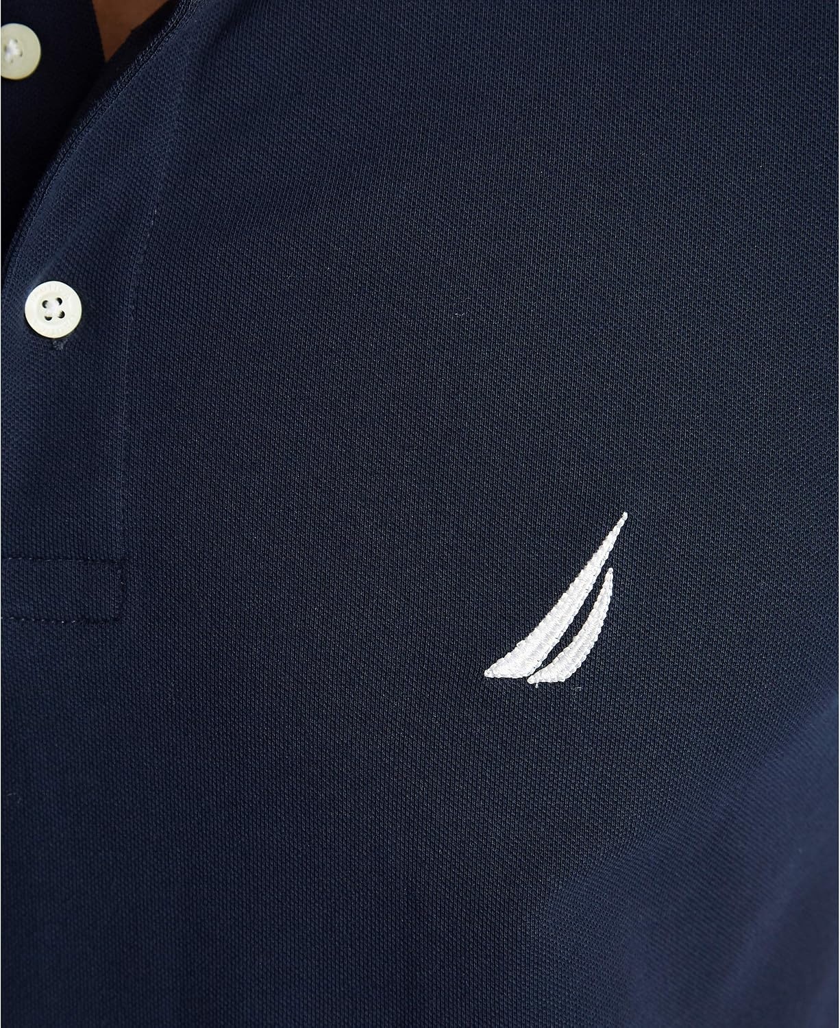 image:imageNautica Mens Short Sleeve Solid Stretch Cotton Pique Polo ShirtNavy