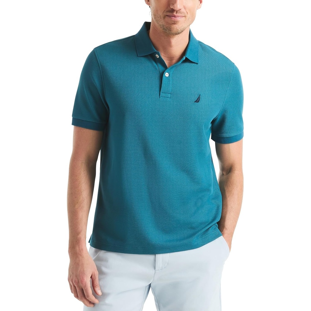 image:imageNautica Mens Classic Fit Deck Polo ShirtBlue Coral