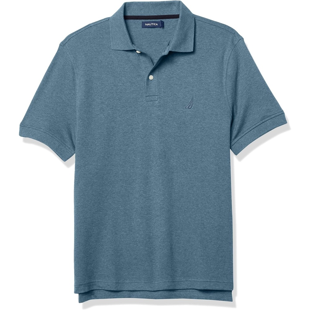 image:imageNautica Mens Mens Classic Fit Interlock PoloBohemian Teal Heather