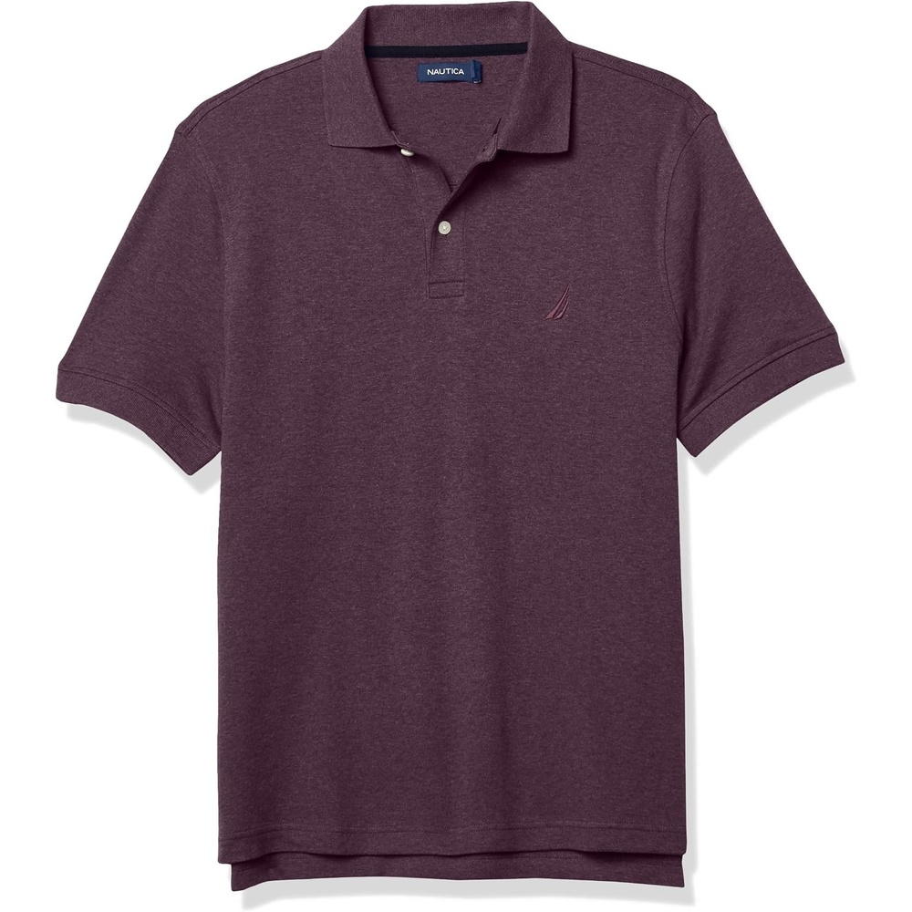 image:imageNautica Mens Mens Classic Fit Interlock PoloDeep Purple Heather