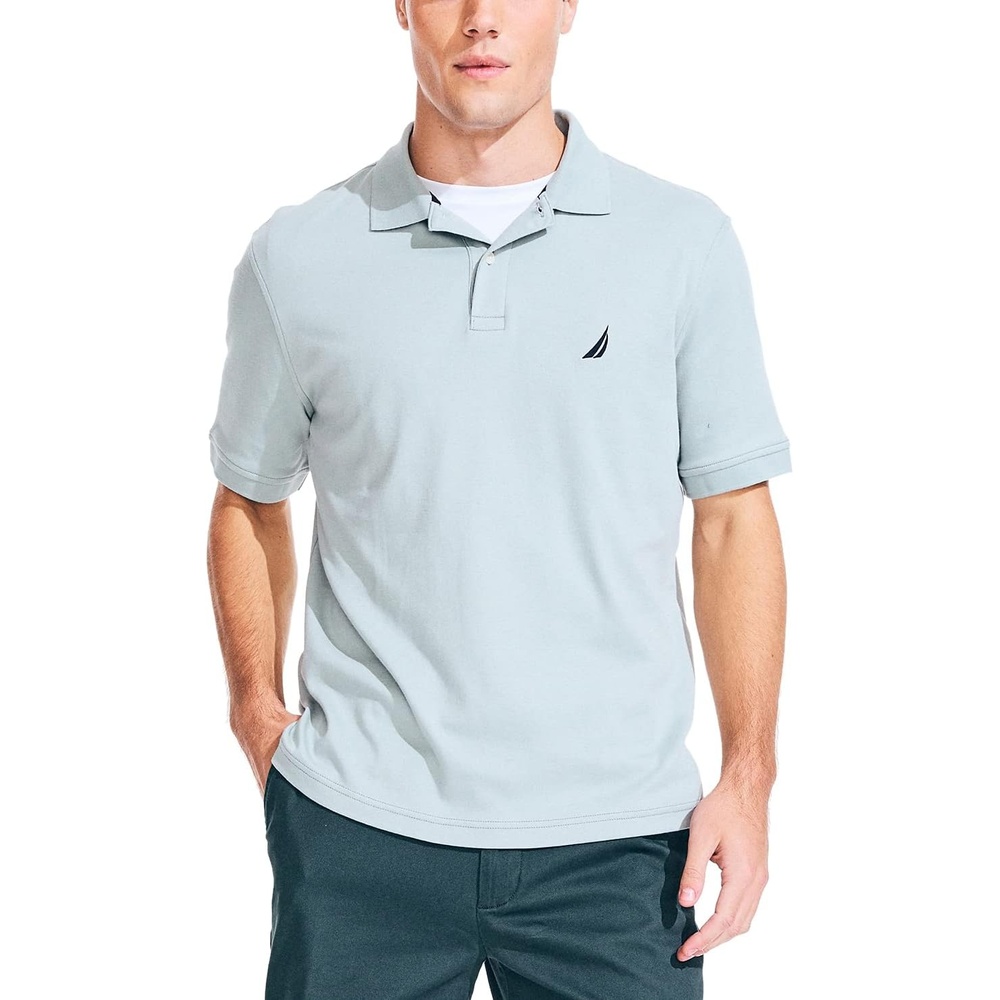 image:imageNautica Mens Mens Classic Fit Interlock PoloJade Frost