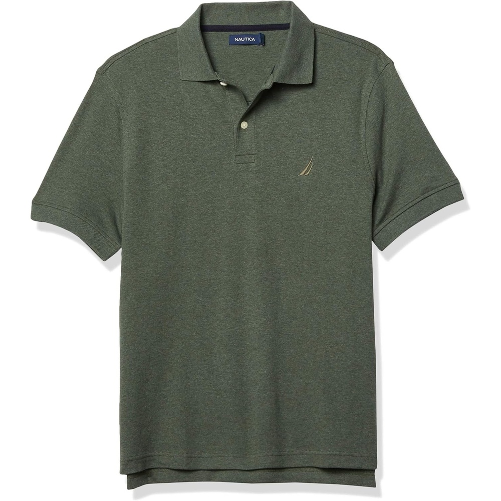 image:imageNautica Mens Mens Classic Fit Interlock PoloPine Forest Heather