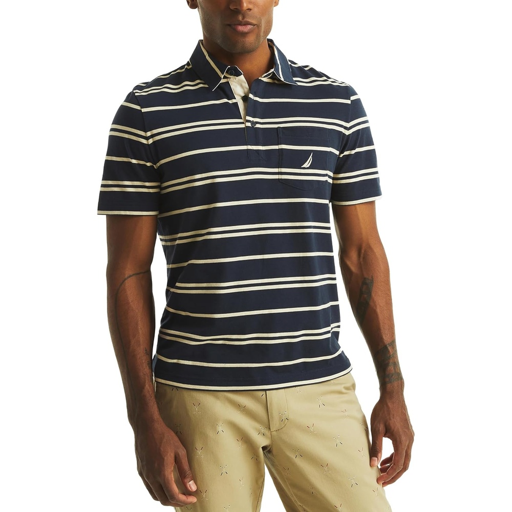 image:imageNautica Mens Short Sleeve Jersey PoloNavy Seas