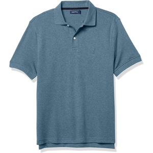 Nautica Men’s Men’s Classic Fit Interlock Polo(Bohemian Teal Heather)