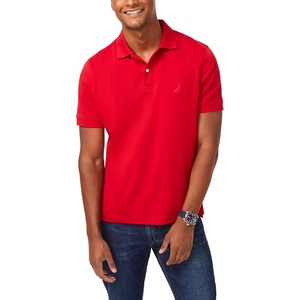 Nautica Men’s Men’s Classic Fit Interlock Polo(Nautical Red)