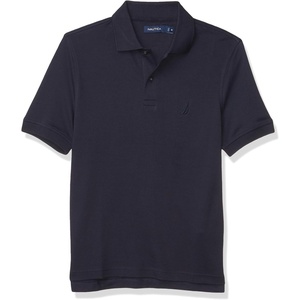 Nautica Men’s Men’s Classic Fit Interlock Polo(Navy)