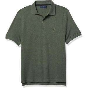 Nautica Men’s Men’s Classic Fit Interlock Polo(Pine Forest Heather)