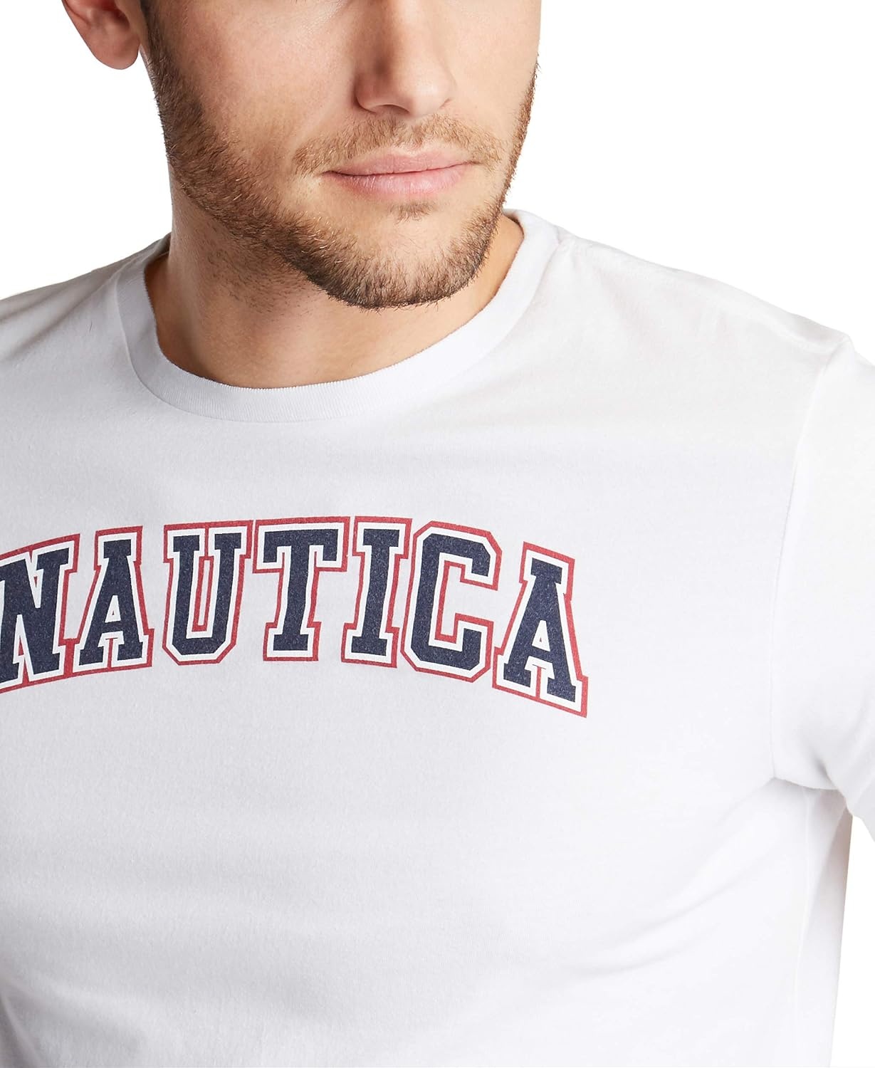 image:imageNautica Mens Short Sleeve 100 Cotton Nautical Series Graphic TeeBright White
