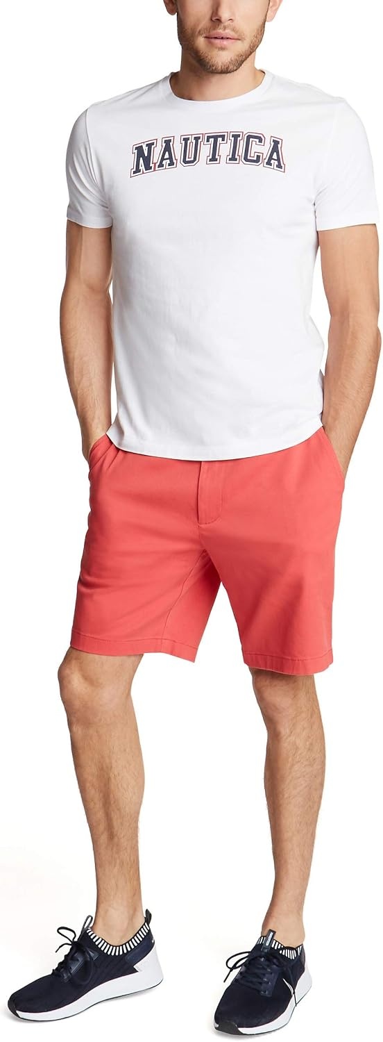 image:imageNautica Mens Short Sleeve 100 Cotton Nautical Series Graphic TeeBright White