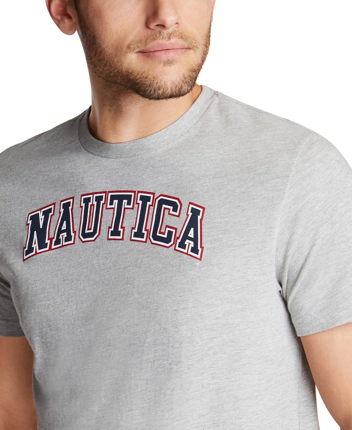image:imageNautica Mens Short Sleeve 100 Cotton Nautical Series Graphic TeeGrey Heather