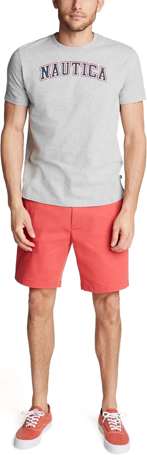 image:imageNautica Mens Short Sleeve 100 Cotton Nautical Series Graphic TeeGrey Heather
