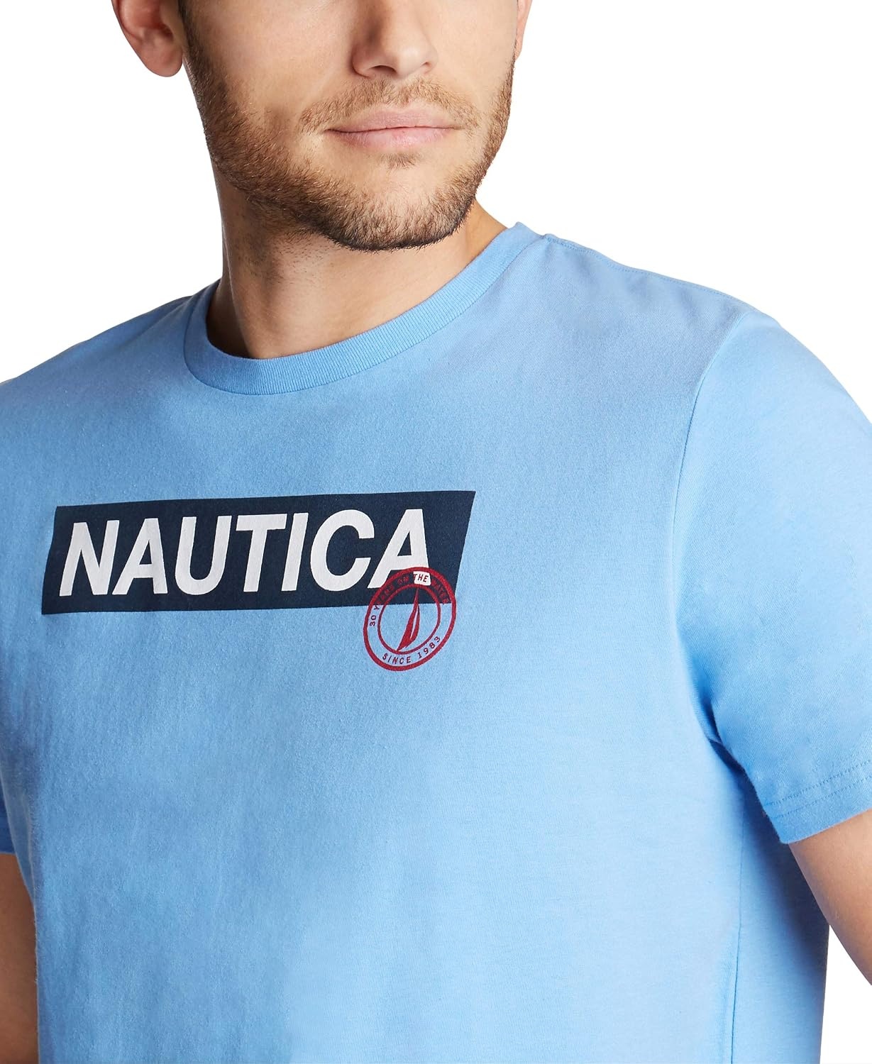 image:imageNautica Mens Short Sleeve 100 Cotton Nautical Series Graphic TeeProvence