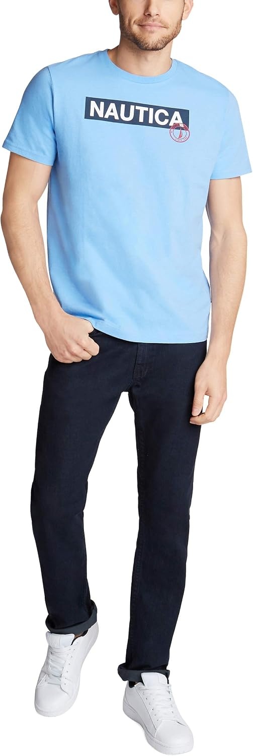 image:imageNautica Mens Short Sleeve 100 Cotton Nautical Series Graphic TeeProvence