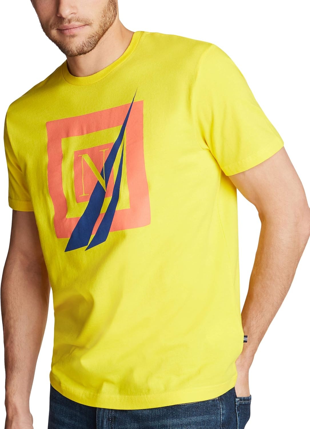 image:imageNautica Mens Short Sleeve 100 Cotton Nautical Series Graphic TeeZest