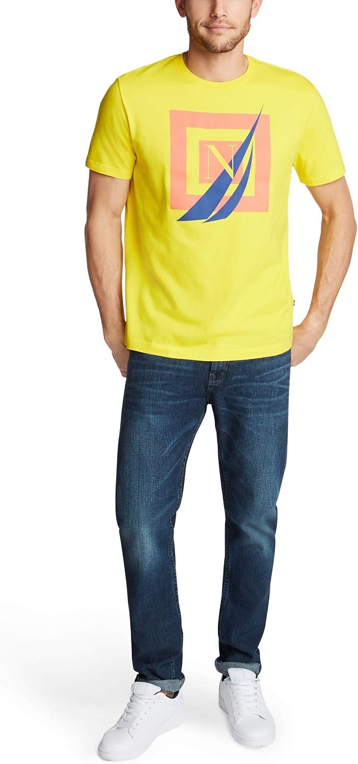 image:imageNautica Mens Short Sleeve 100 Cotton Nautical Series Graphic TeeZest