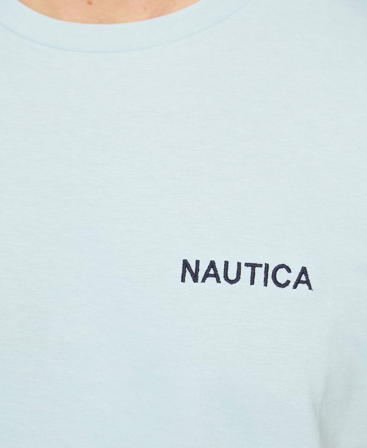 image:imageNautica Mens Short Sleeve Solid Crew Neck TShirt ShirtBay Blue Solid