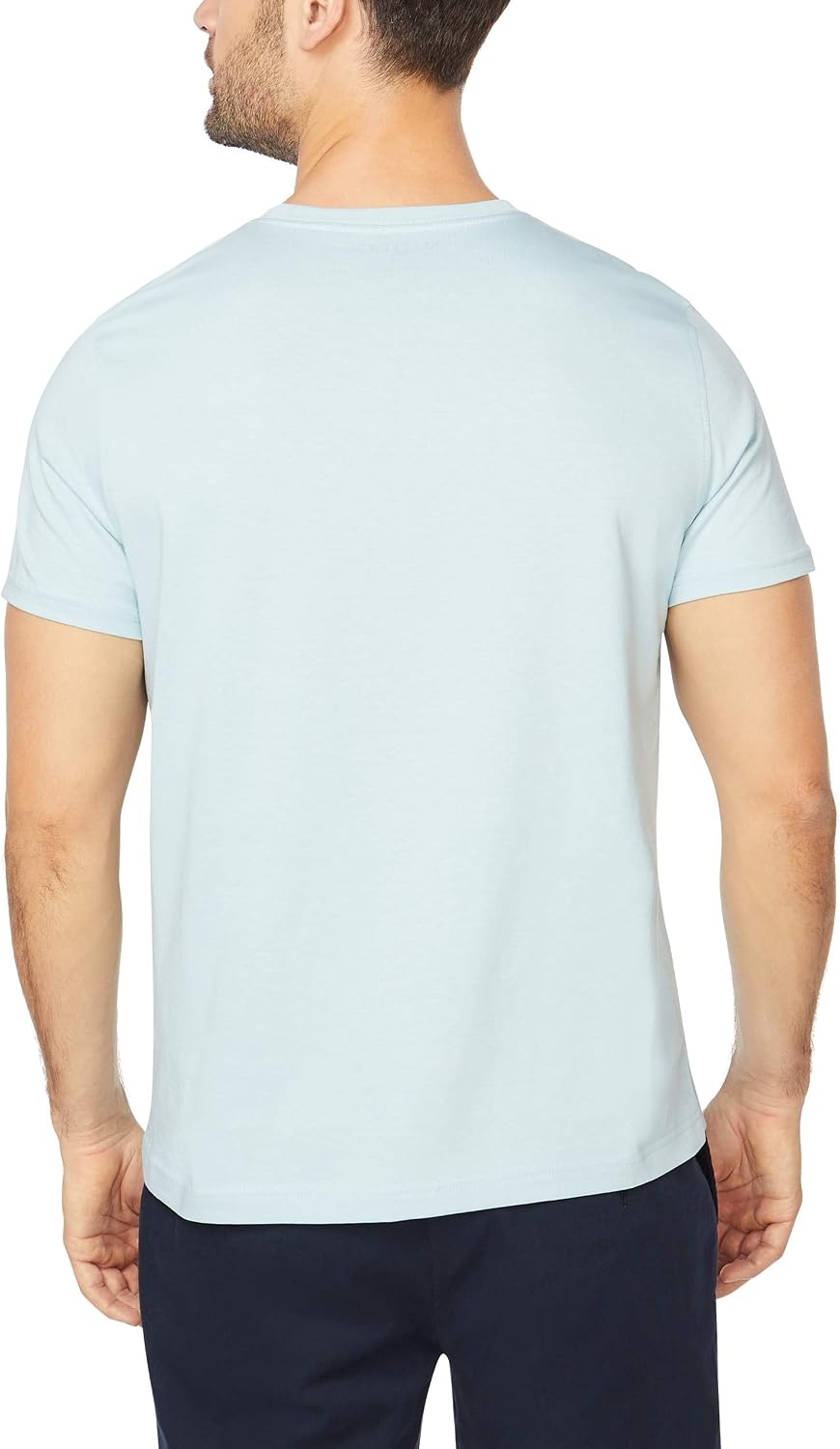 image:imageNautica Mens Short Sleeve Solid Crew Neck TShirt ShirtBay Blue Solid