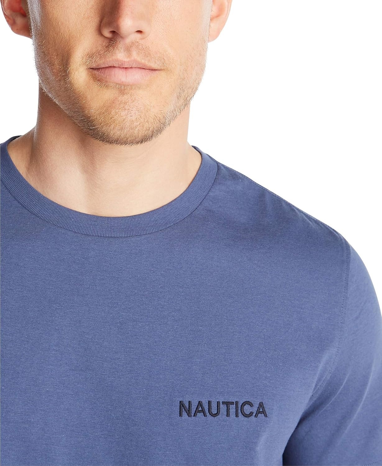 image:imageNautica Mens Short Sleeve Solid Crew Neck TShirt ShirtBlue Indigo
